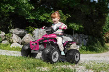 PEG PEREGO CORRAL T-REX 330W PINK w kolorystyce dla dziewczynki