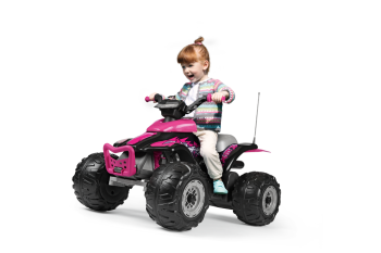 PEG PEREGO CORRAL T-REX 330W PINK w kolorystyce dla dziewczynki