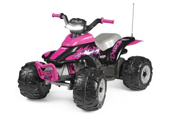 PEG PEREGO CORRAL T-REX 330W PINK w kolorystyce dla dziewczynki