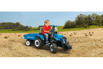 Peg Perego NEW HOLLAND traktor 12V z przyczepą