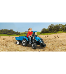 Peg Perego NEW HOLLAND traktor 12V z przyczepą