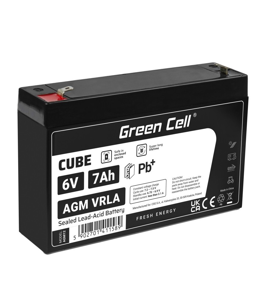 Akumulator Green Cell 6V 7Ah AGM