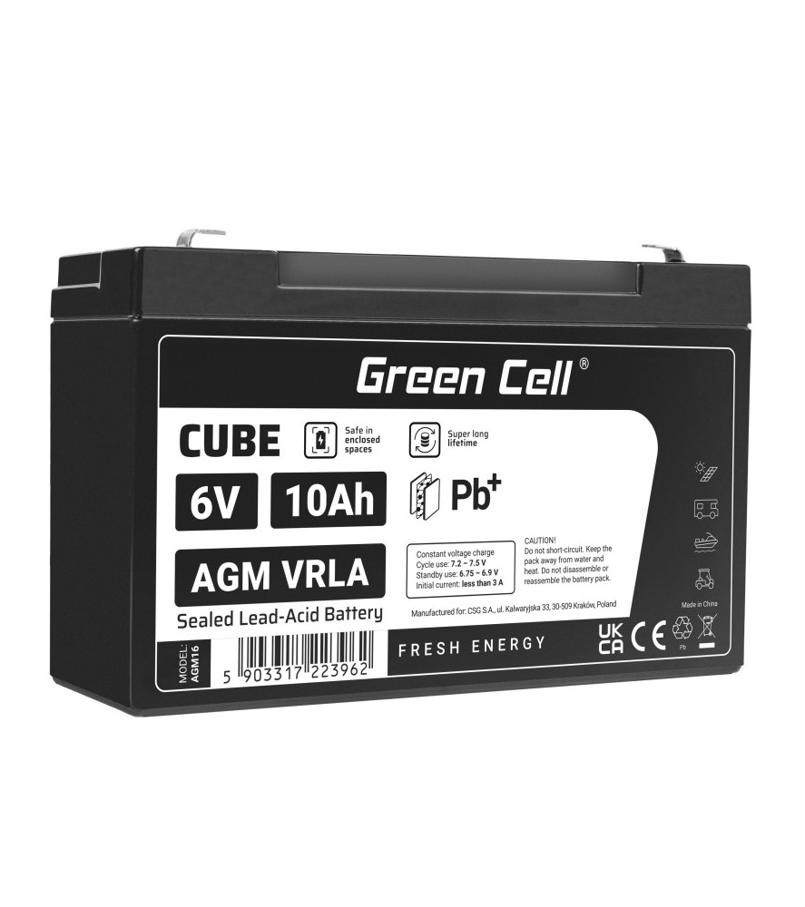 Akumulator Green Cell 6V 10Ah AGM