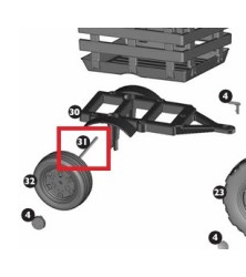 Oś przyczepy Traktor Peg Perego