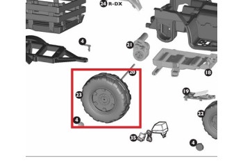 Koła tylne traktor Peg Perego