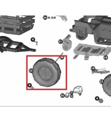 Koła tylne traktor Peg Perego