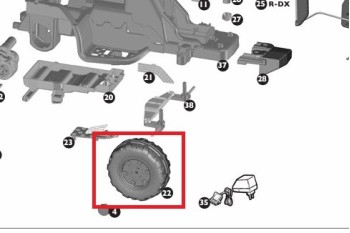 Koło przednie Traktor 12V Peg Perego