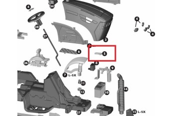 Zawias dolny maski Traktor Peg Perego