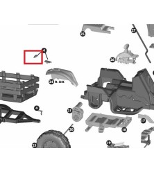 Klosz tylny czerwony traktor Peg Perego