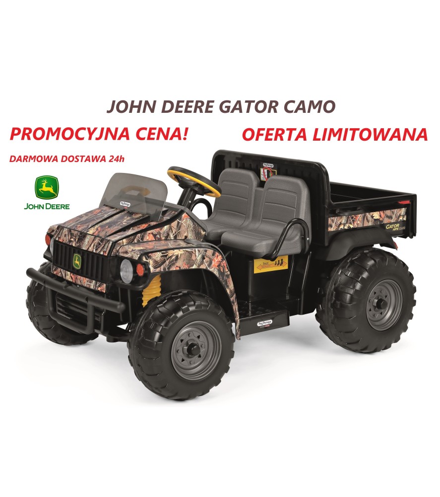 Peg Perego JOHN DEERE GATOR CAMO ciężarówka wywrotka na licencji Peg Perego JOHN DEERE GATOR CAMO ciężarówka wywrotka na licencji