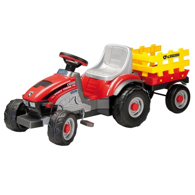 PEG PEREGO MINI TONY TIGRE traktor na pedały z przyczepą